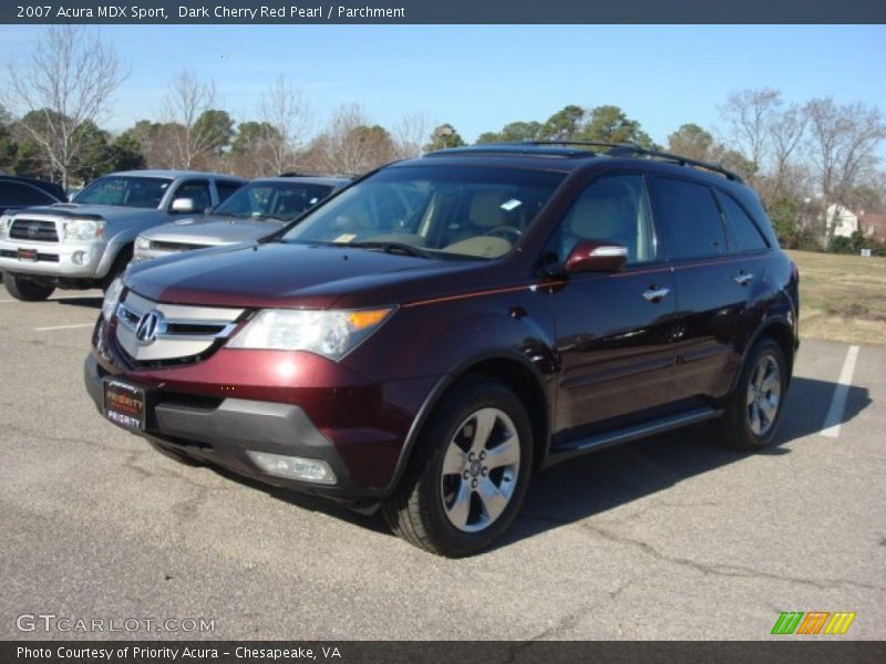 Dark Cherry Red Pearl / Parchment 2007 Acura MDX Sport