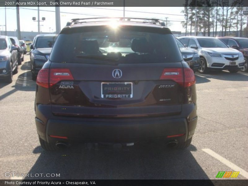 Dark Cherry Red Pearl / Parchment 2007 Acura MDX Sport