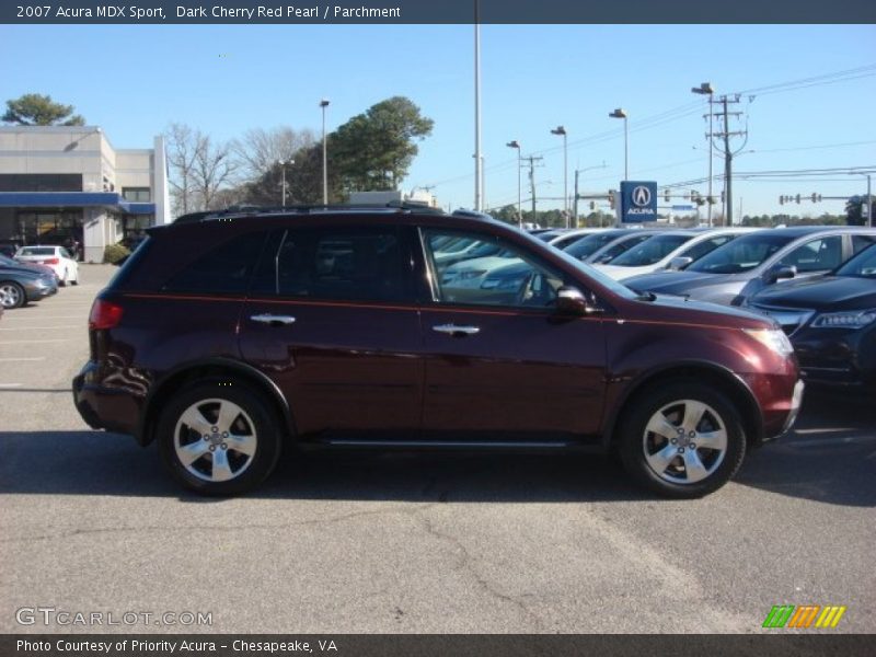 Dark Cherry Red Pearl / Parchment 2007 Acura MDX Sport