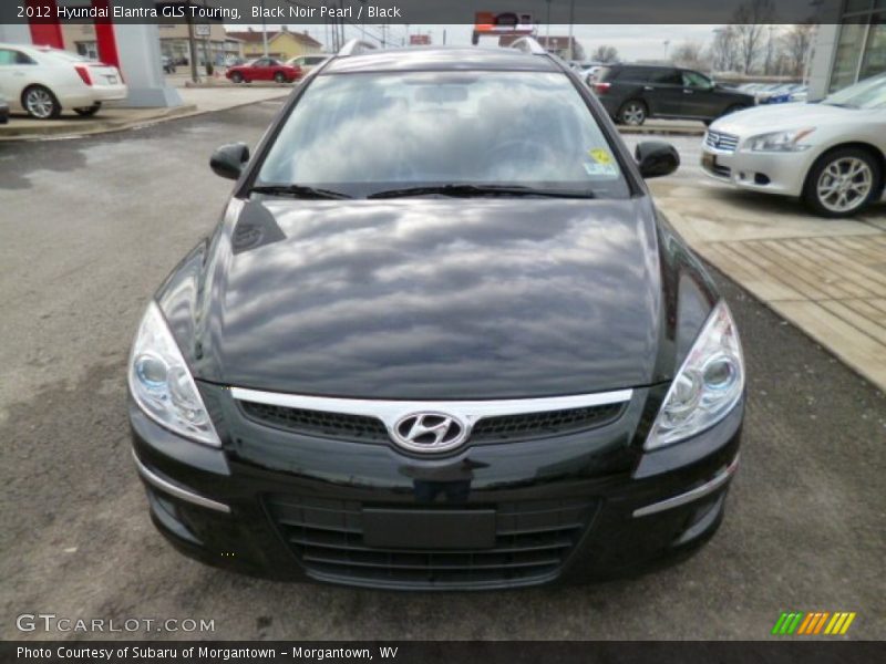 Black Noir Pearl / Black 2012 Hyundai Elantra GLS Touring