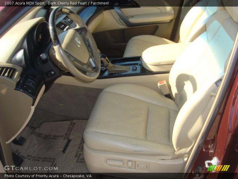 Dark Cherry Red Pearl / Parchment 2007 Acura MDX Sport