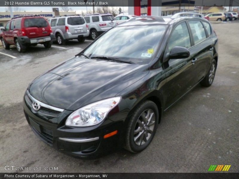 Black Noir Pearl / Black 2012 Hyundai Elantra GLS Touring