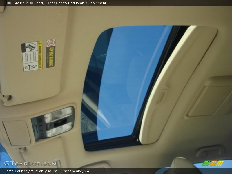Dark Cherry Red Pearl / Parchment 2007 Acura MDX Sport