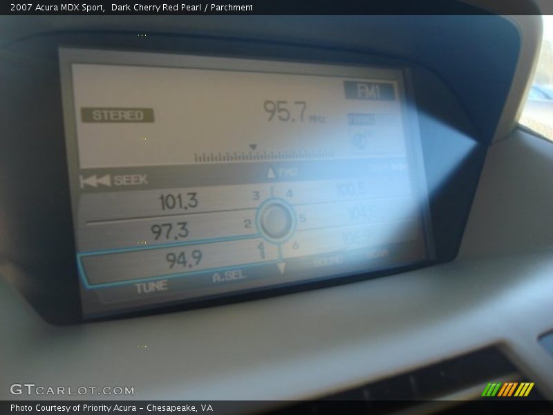 Dark Cherry Red Pearl / Parchment 2007 Acura MDX Sport