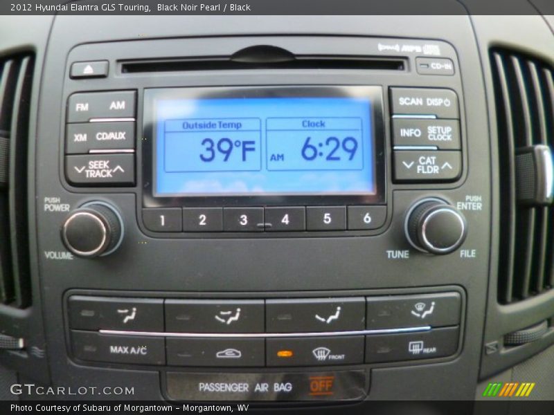 Black Noir Pearl / Black 2012 Hyundai Elantra GLS Touring