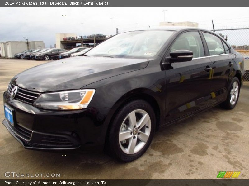 Black / Cornsilk Beige 2014 Volkswagen Jetta TDI Sedan