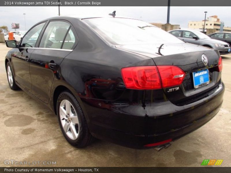 Black / Cornsilk Beige 2014 Volkswagen Jetta TDI Sedan