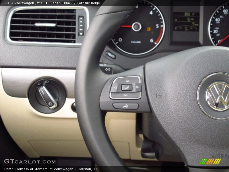 Black / Cornsilk Beige 2014 Volkswagen Jetta TDI Sedan