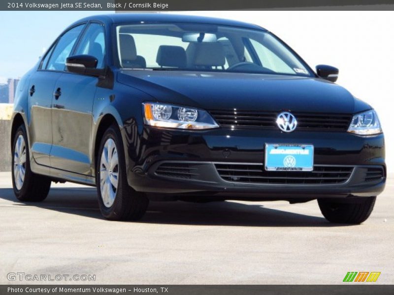 Black / Cornsilk Beige 2014 Volkswagen Jetta SE Sedan