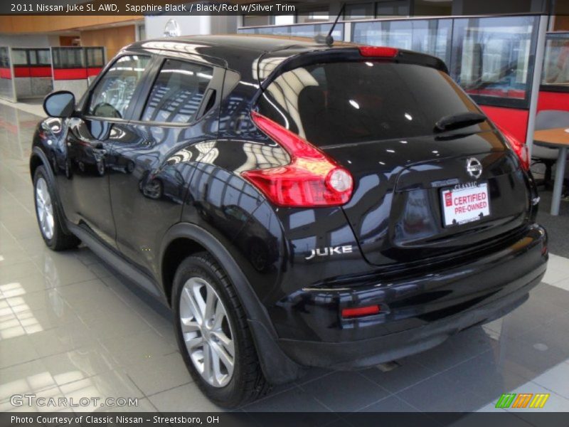 Sapphire Black / Black/Red w/Silver Trim 2011 Nissan Juke SL AWD