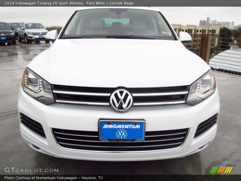 Pure White / Cornsilk Beige 2014 Volkswagen Touareg V6 Sport 4Motion