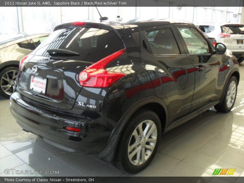 Sapphire Black / Black/Red w/Silver Trim 2011 Nissan Juke SL AWD