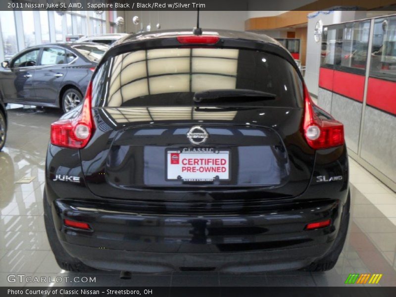 Sapphire Black / Black/Red w/Silver Trim 2011 Nissan Juke SL AWD