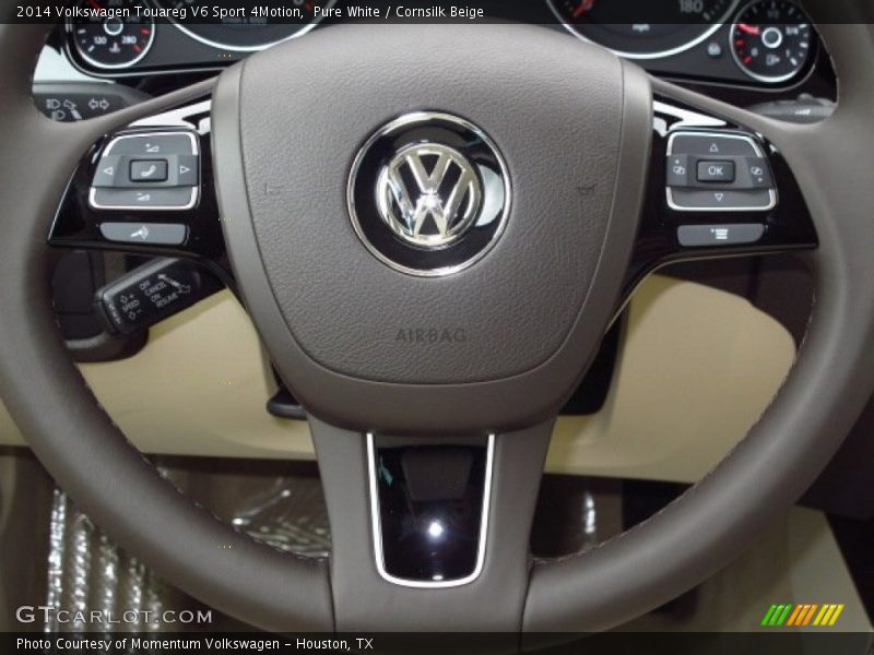 Pure White / Cornsilk Beige 2014 Volkswagen Touareg V6 Sport 4Motion