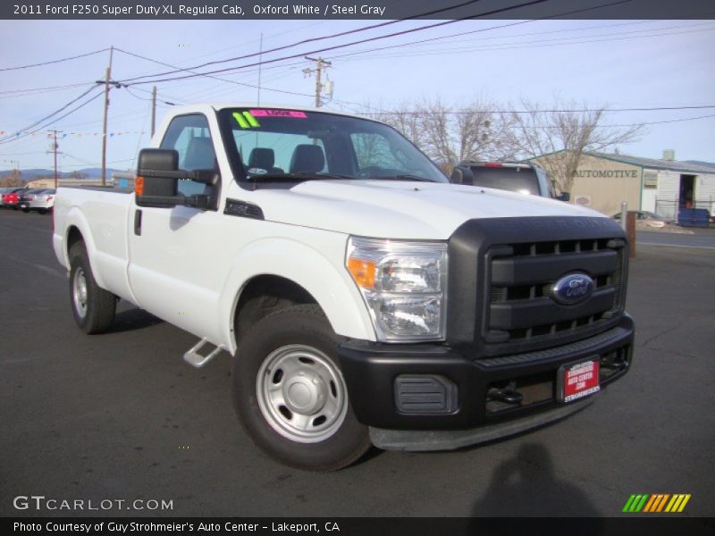 Oxford White / Steel Gray 2011 Ford F250 Super Duty XL Regular Cab