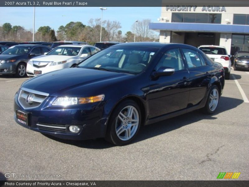 Royal Blue Pearl / Taupe 2007 Acura TL 3.2