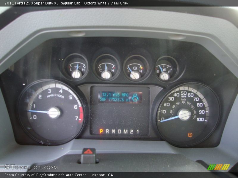 Oxford White / Steel Gray 2011 Ford F250 Super Duty XL Regular Cab