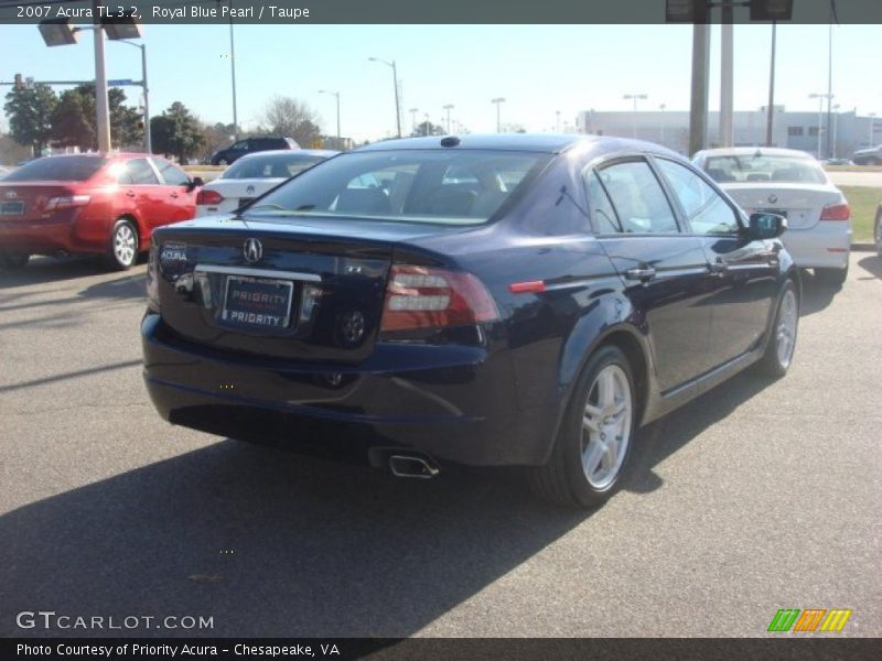 Royal Blue Pearl / Taupe 2007 Acura TL 3.2