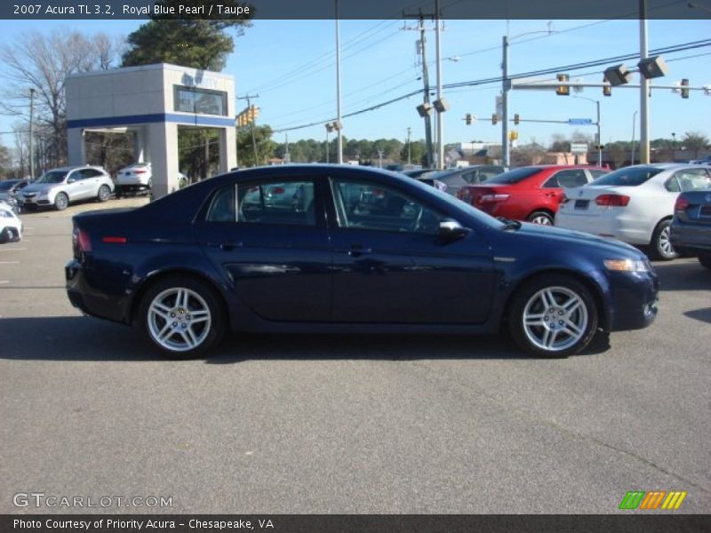 Royal Blue Pearl / Taupe 2007 Acura TL 3.2