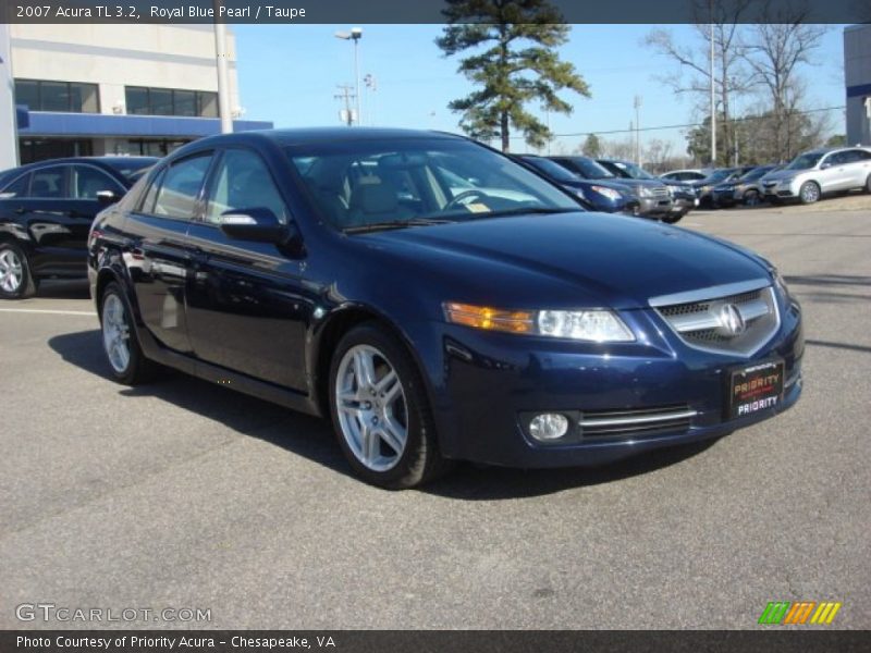 Royal Blue Pearl / Taupe 2007 Acura TL 3.2