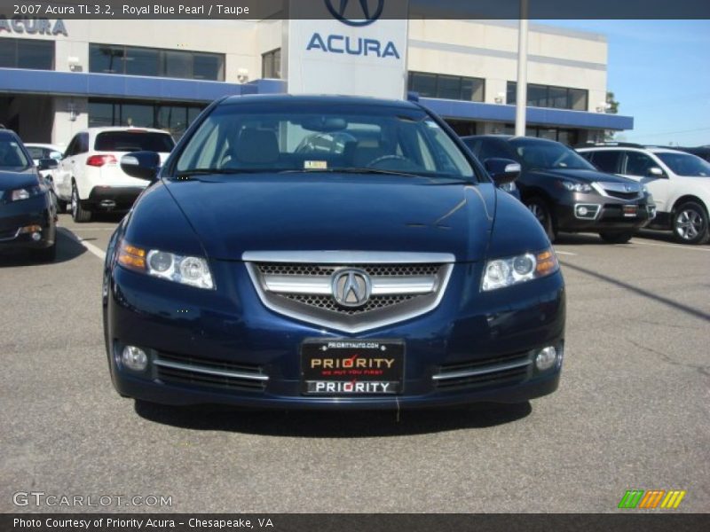 Royal Blue Pearl / Taupe 2007 Acura TL 3.2