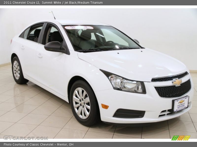 Summit White / Jet Black/Medium Titanium 2011 Chevrolet Cruze LS