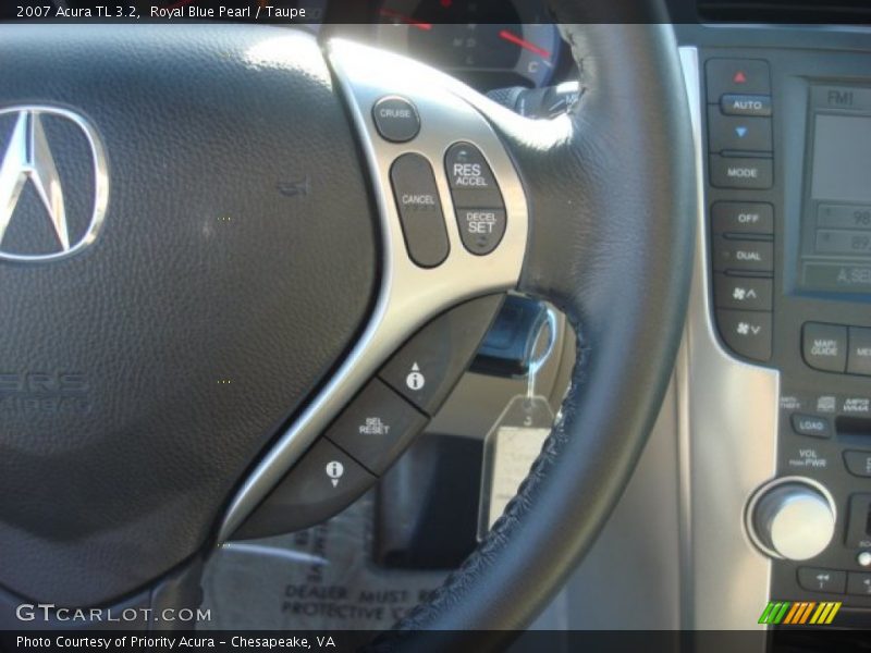 Royal Blue Pearl / Taupe 2007 Acura TL 3.2