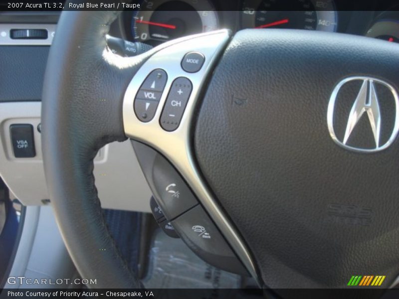 Royal Blue Pearl / Taupe 2007 Acura TL 3.2