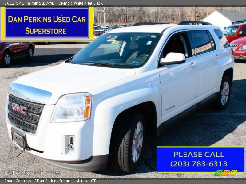 Olympic White / Jet Black 2012 GMC Terrain SLE AWD
