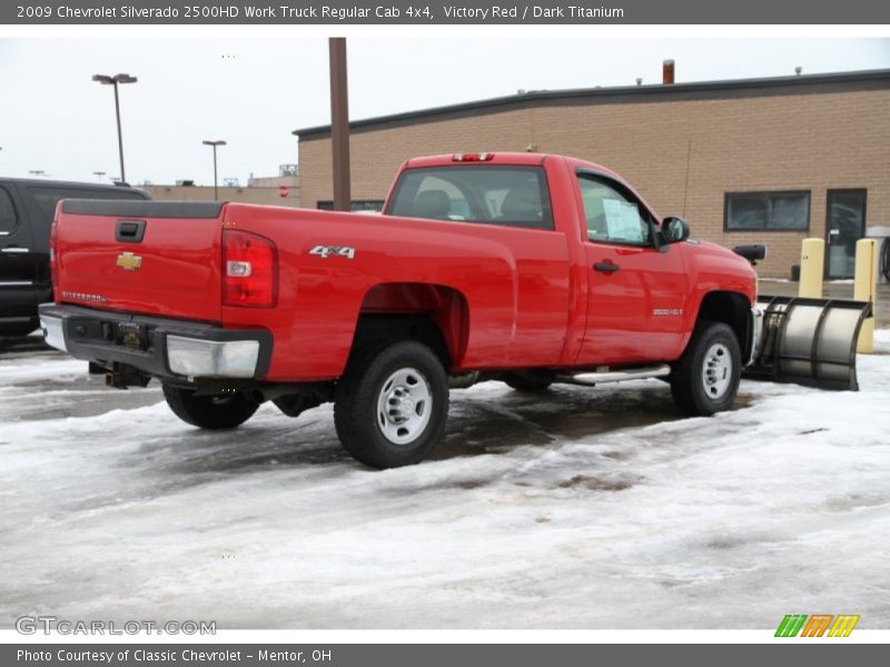 Victory Red / Dark Titanium 2009 Chevrolet Silverado 2500HD Work Truck Regular Cab 4x4