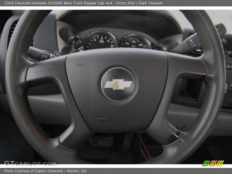 Victory Red / Dark Titanium 2009 Chevrolet Silverado 2500HD Work Truck Regular Cab 4x4