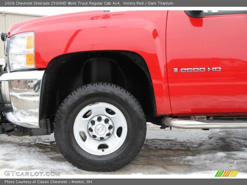 Victory Red / Dark Titanium 2009 Chevrolet Silverado 2500HD Work Truck Regular Cab 4x4