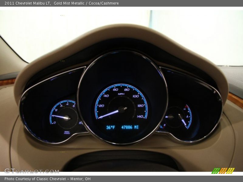 Gold Mist Metallic / Cocoa/Cashmere 2011 Chevrolet Malibu LT