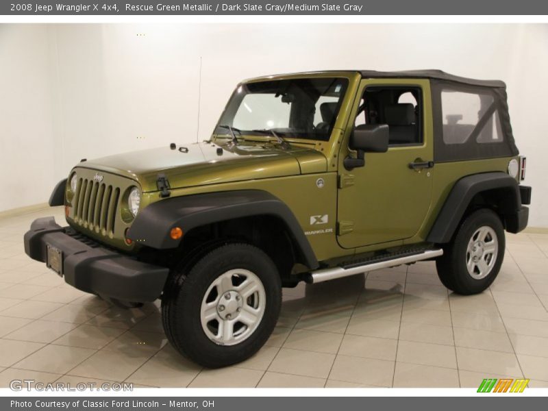 Rescue Green Metallic / Dark Slate Gray/Medium Slate Gray 2008 Jeep Wrangler X 4x4