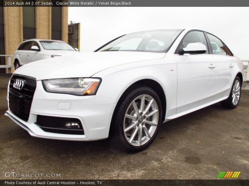 Glacier White Metallic / Velvet Beige/Black 2014 Audi A4 2.0T Sedan