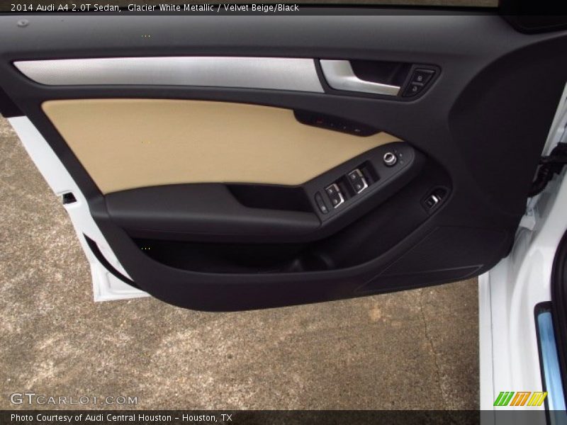 Glacier White Metallic / Velvet Beige/Black 2014 Audi A4 2.0T Sedan