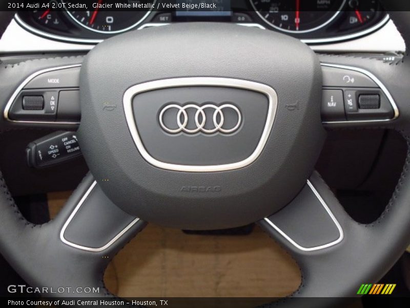Glacier White Metallic / Velvet Beige/Black 2014 Audi A4 2.0T Sedan
