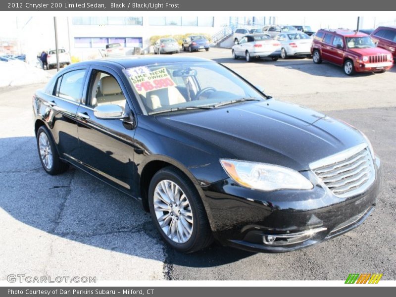 Black / Black/Light Frost 2012 Chrysler 200 Limited Sedan