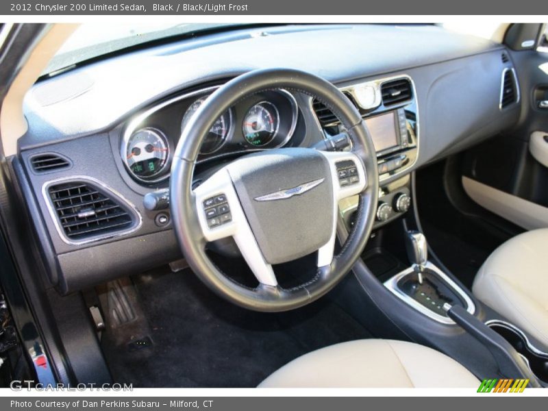 Black / Black/Light Frost 2012 Chrysler 200 Limited Sedan