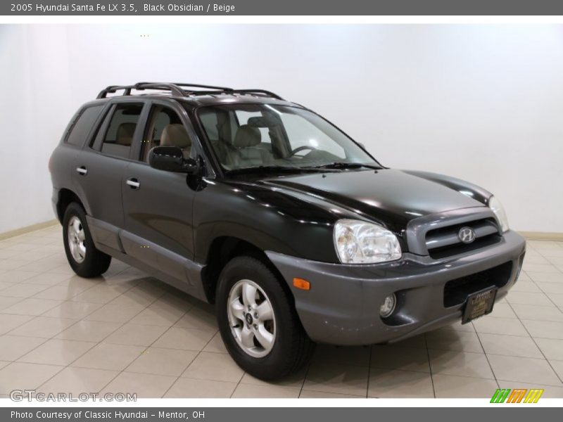 Black Obsidian / Beige 2005 Hyundai Santa Fe LX 3.5