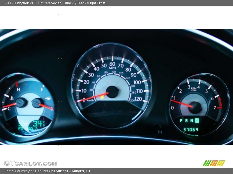 Black / Black/Light Frost 2012 Chrysler 200 Limited Sedan