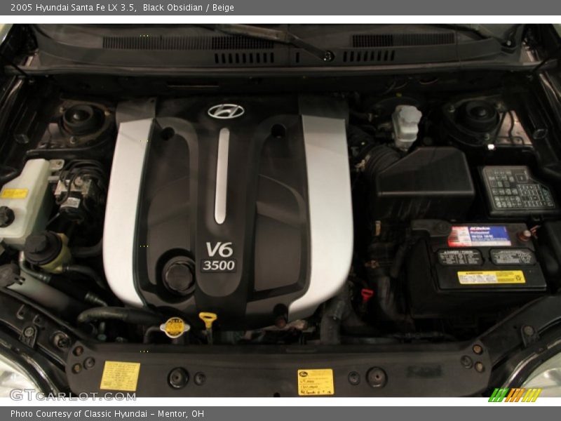 Black Obsidian / Beige 2005 Hyundai Santa Fe LX 3.5