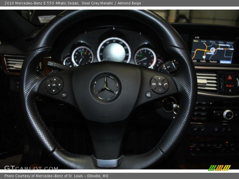 Steel Grey Metallic / Almond Beige 2010 Mercedes-Benz E 550 4Matic Sedan