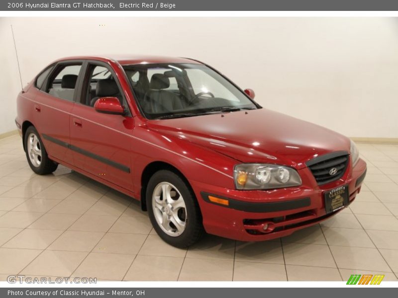 Electric Red / Beige 2006 Hyundai Elantra GT Hatchback