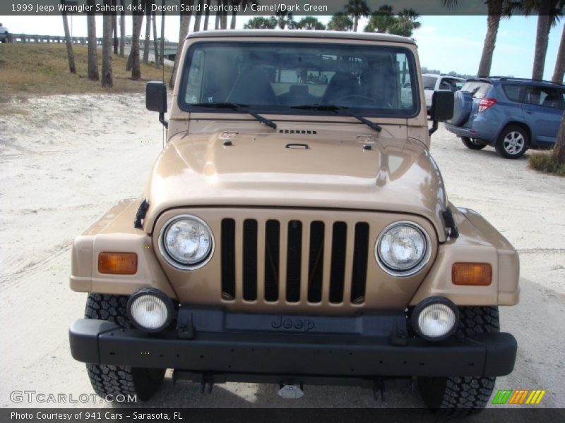 Desert Sand Pearlcoat / Camel/Dark Green 1999 Jeep Wrangler Sahara 4x4