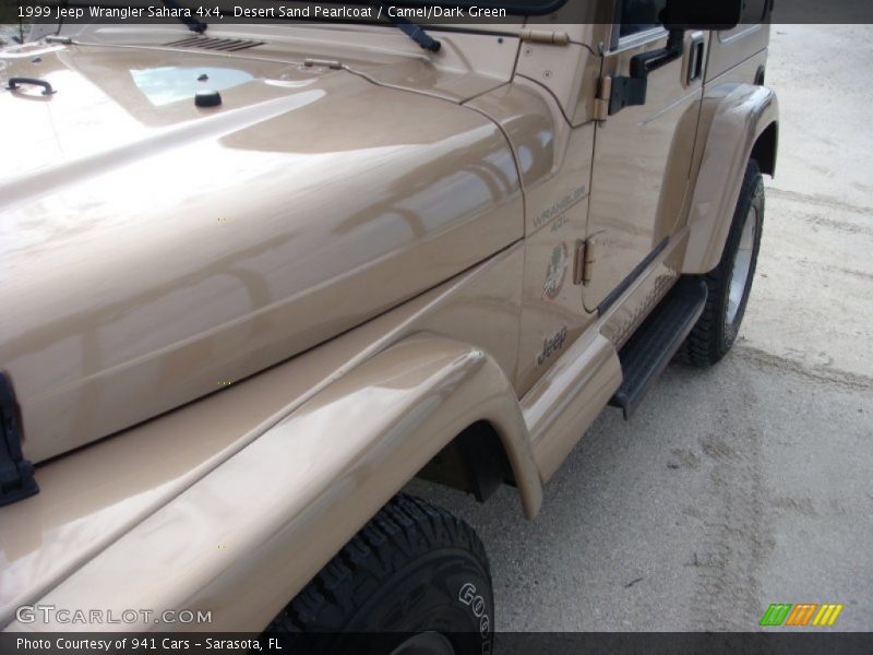 Desert Sand Pearlcoat / Camel/Dark Green 1999 Jeep Wrangler Sahara 4x4