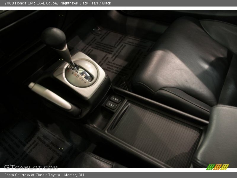 Nighthawk Black Pearl / Black 2008 Honda Civic EX-L Coupe