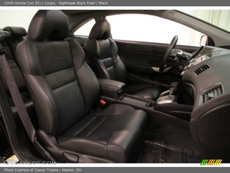 Nighthawk Black Pearl / Black 2008 Honda Civic EX-L Coupe