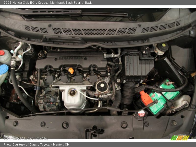 Nighthawk Black Pearl / Black 2008 Honda Civic EX-L Coupe