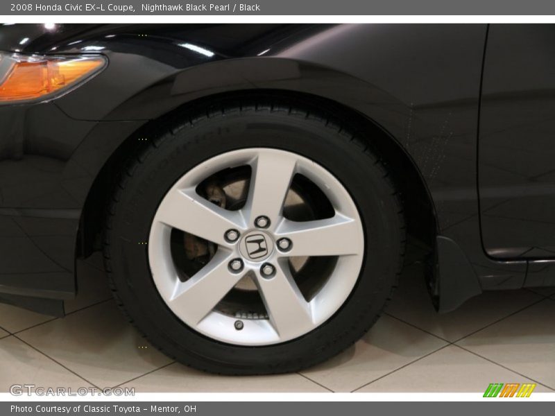 Nighthawk Black Pearl / Black 2008 Honda Civic EX-L Coupe
